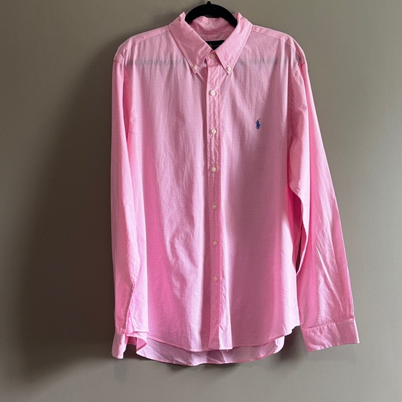 Ralph Lauren Other - Ralph Lauren Light Pink Gingham Button Down Shirt